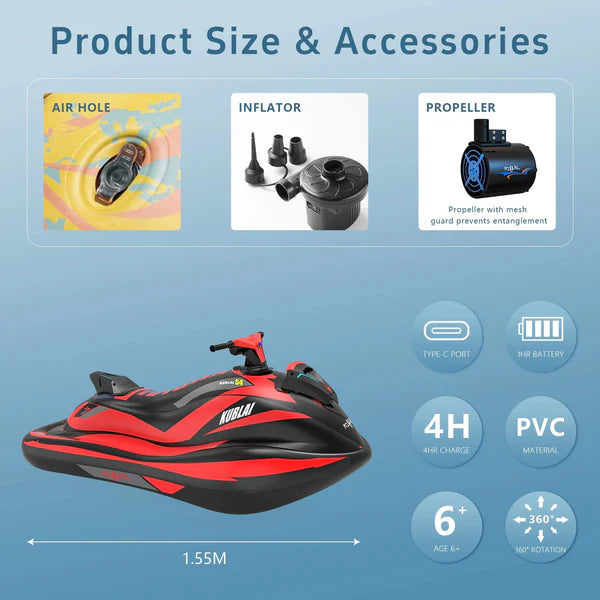 Kublai S4 Electric Motorized Inflatable Jet Scooter
