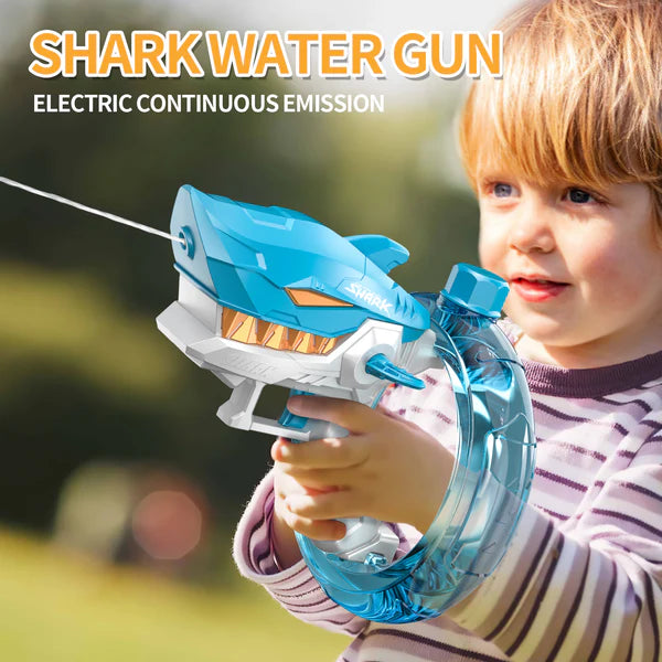Shark Electric Water Gun – Automatic Absorption Blaster for Kids & Adults